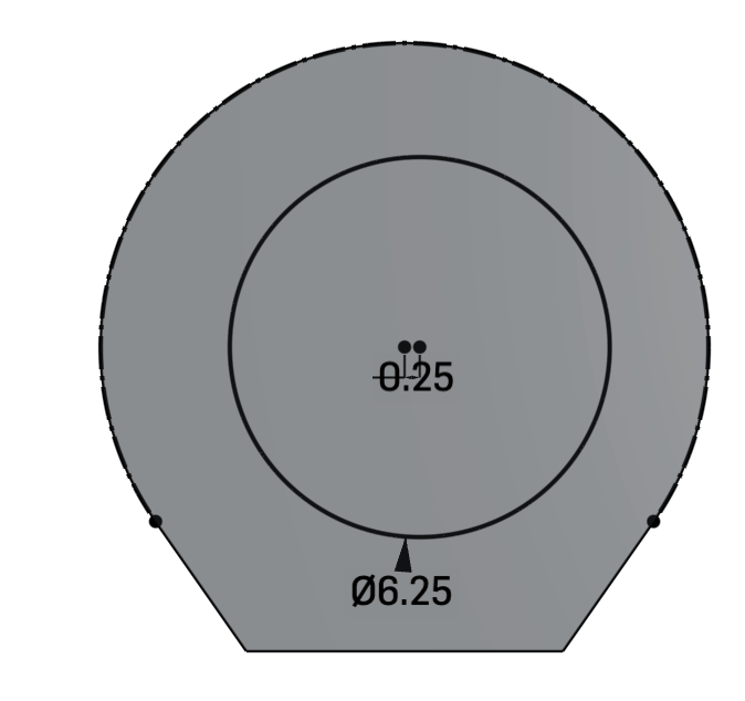 3D view of offset hinge