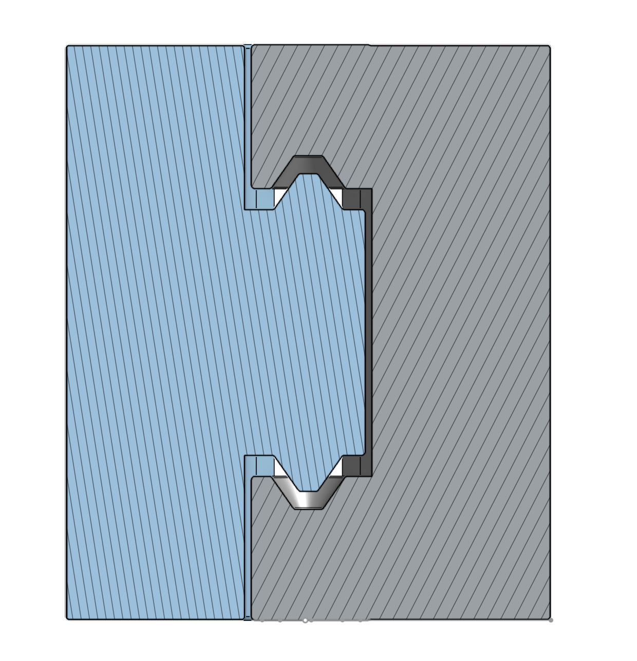 Cross-section before optimization