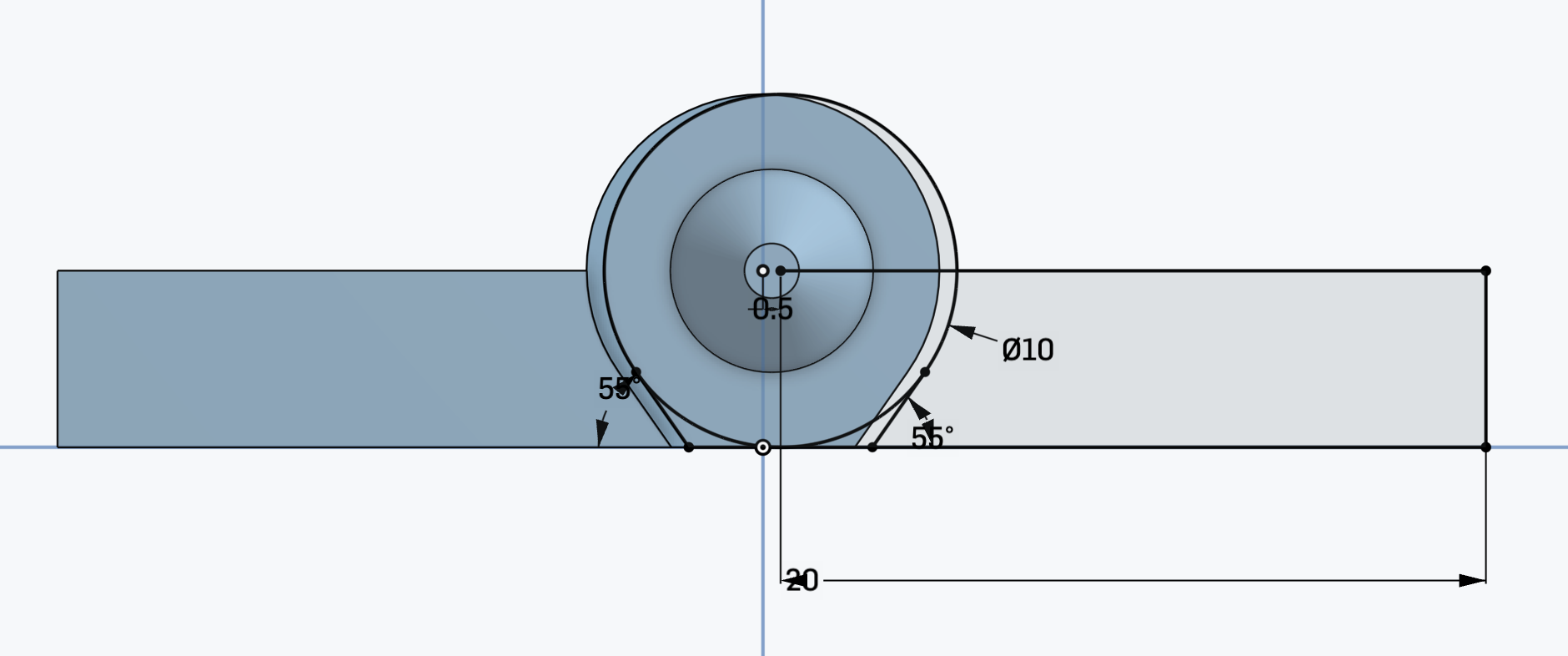 Offset barrel in sketch