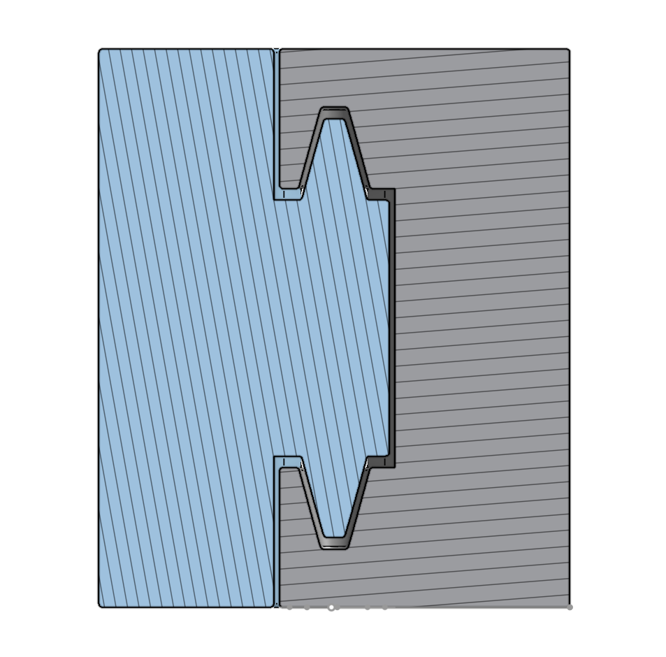 Cross-section after optimization